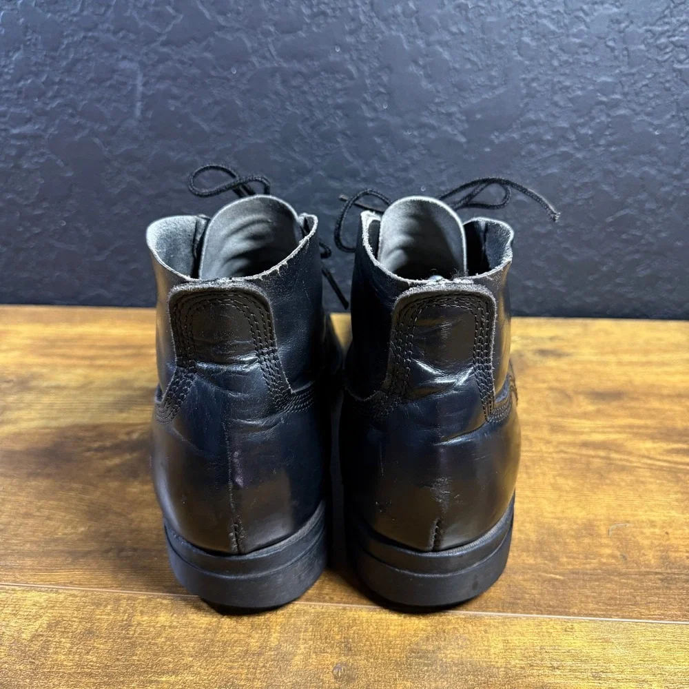 Biltrite 1975 Vintage Black Leather Steel Toe Work Service Boots Mens 10.5